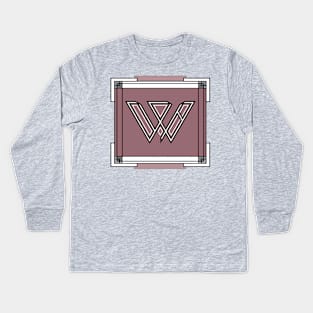 Art Deco W Kids Long Sleeve T-Shirt